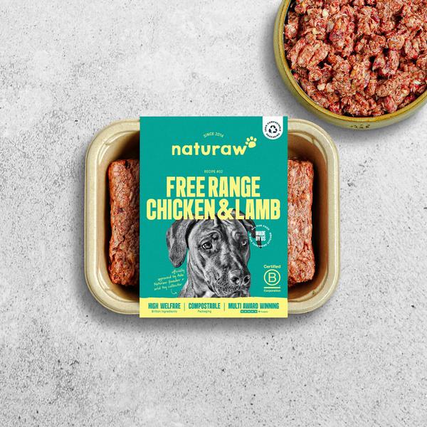 Naturaw Raw Dog Food Chicken and Lamb 500g