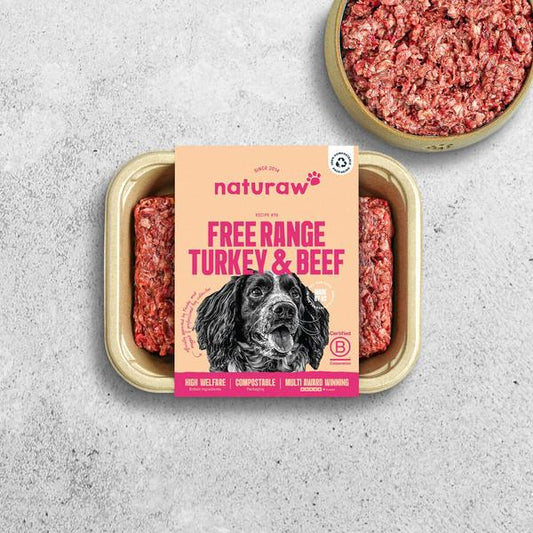 Naturaw Raw Dog Food Turkey and Beef 500g