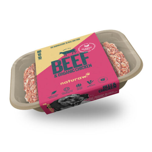 Naturaw Raw Dog Food Organic Beef and Chicken 500g