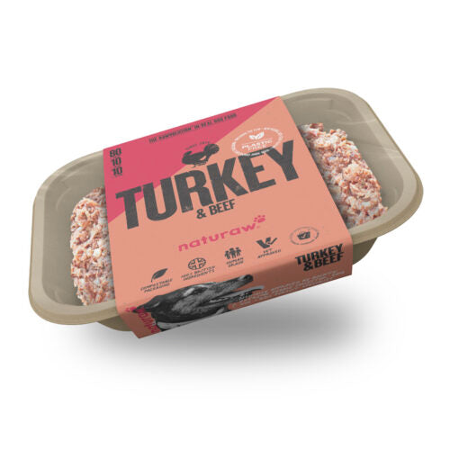 Naturaw Raw Dog Food Turkey and Beef 500g